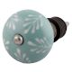 Sea Green Leaf Floral Ceramic Wine Stopper